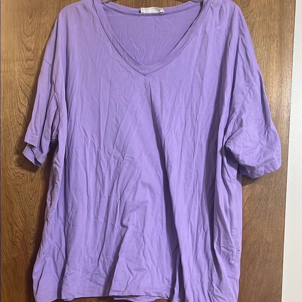 Lavender V-Neck Women's Top